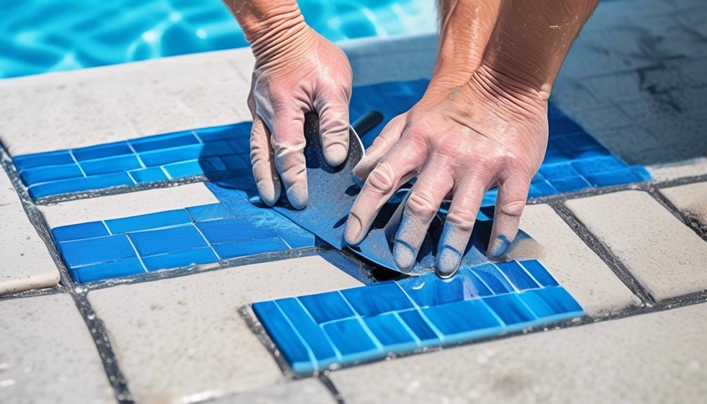 installation process for pool tiles